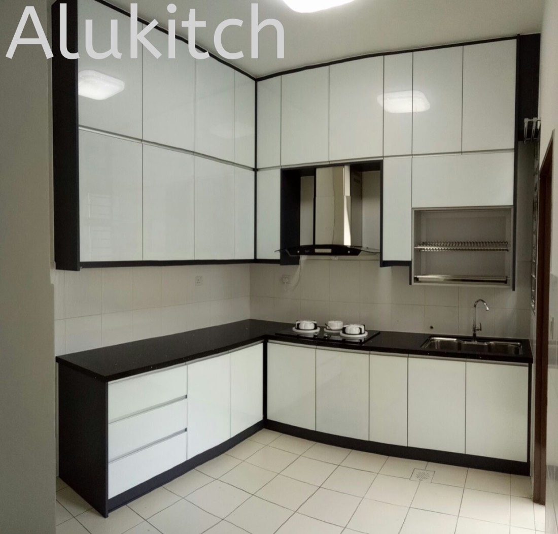 Frameless White Glass with Quartz Stone Table Top (design 2)