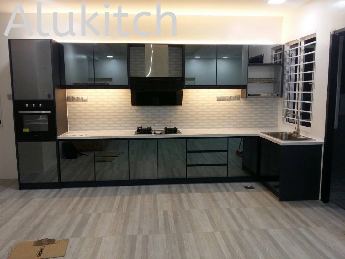 Grey Mirror with Quartz Stone Table Top (design 5)