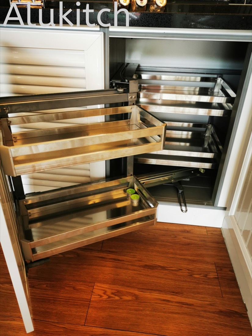 Luxury Stainless Steel Magic Corner Storage Unit