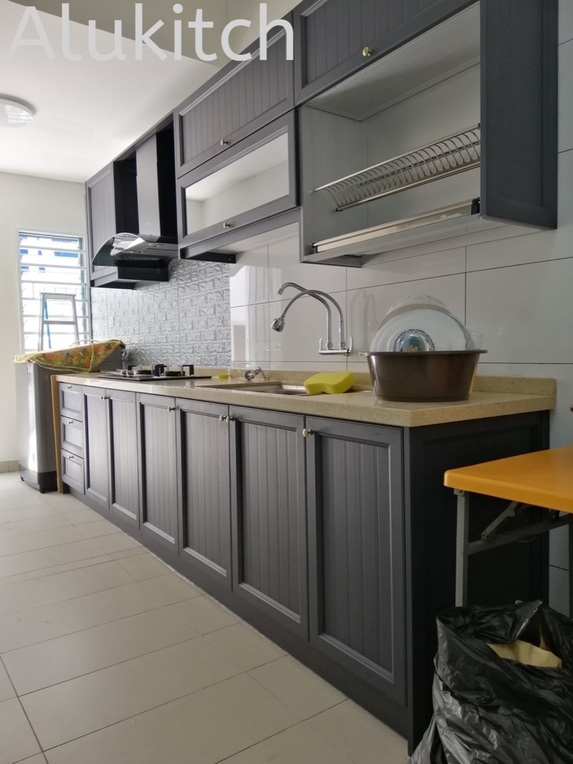 Matte Dark Grey with Quartz Stone Table Top