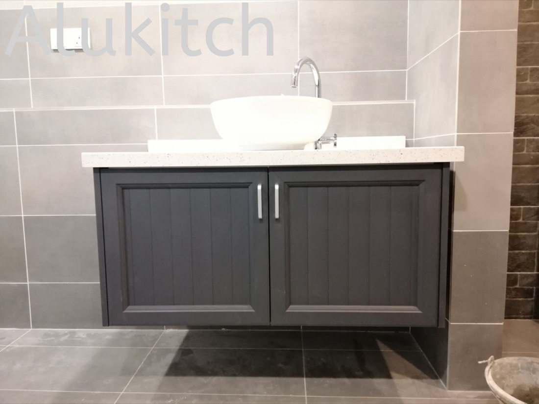 Matte Dark Grey with Quartz Stone Table Top